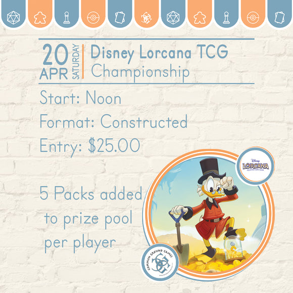 Disney Lorcana: Store Championship - April 20th, 2024 Events Common Ground Games   