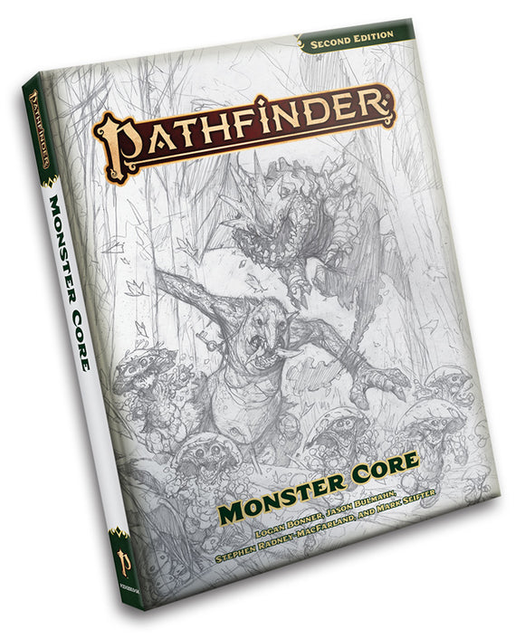 Pathfinder Remastered Monster Core - Sketch Cover Role Playing Games Paizo   