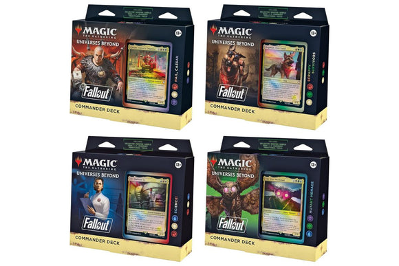 MTG [PIP] Fallout Commander Decks Trading Card Games Wizards of the Coast All 4 Decks  