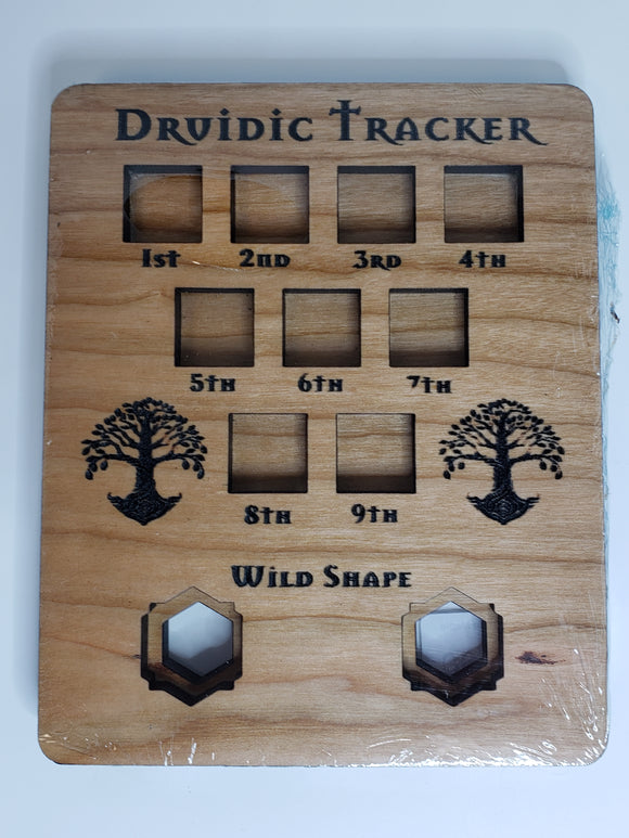 5e Hardwood Character Cards - Druid Tracker in Maple Wood Role Playing Games Other   