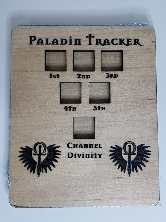 5e Hardwood Character Cards - Paladin Tracker in Maple Wood Role Playing Games Other   