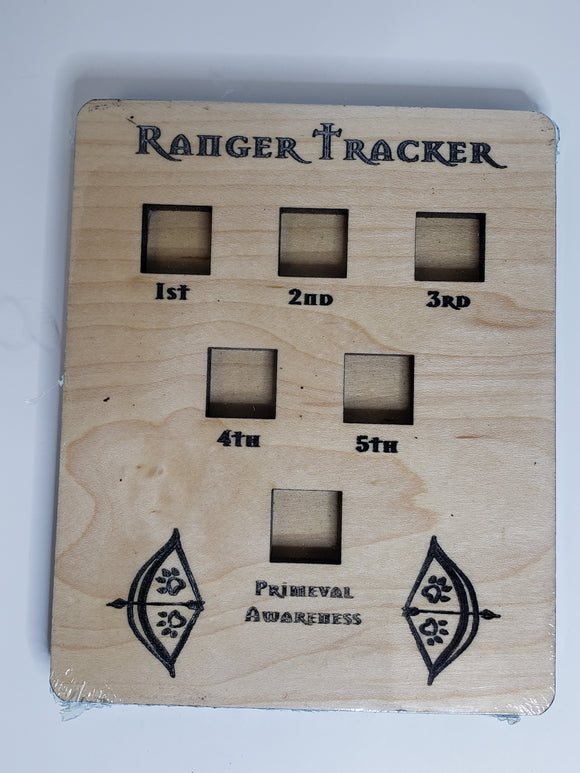 5e Hardwood Character Cards - Ranger Tracker in Cherry Wood Role Playing Games Other   