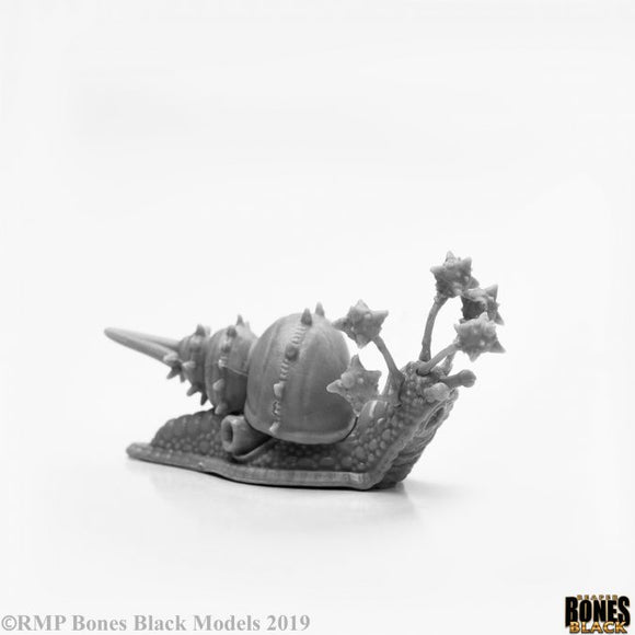 Reaper Miniatures Bones Black Thrasher Snail (44116) Home page Reaper Miniatures   