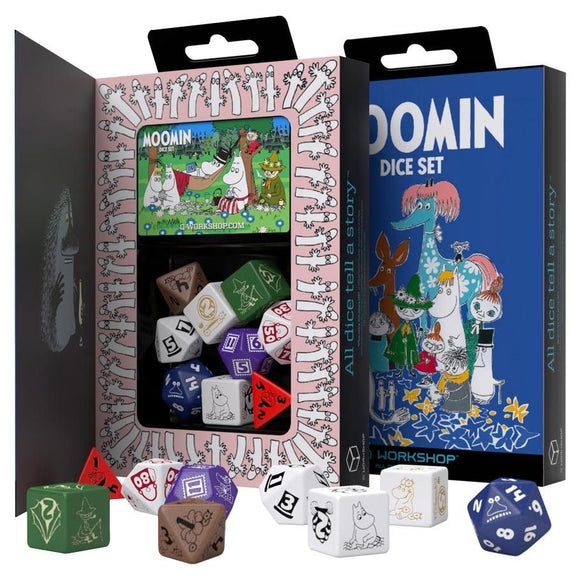 Q-Workshop 9pc Polyhedral Moomin Dice Set Role Playing Games Q Workshop   