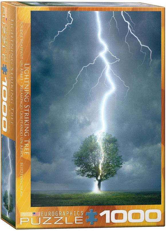 Lightning Striking Tree 1000pc Puzzle  Common Ground Games   