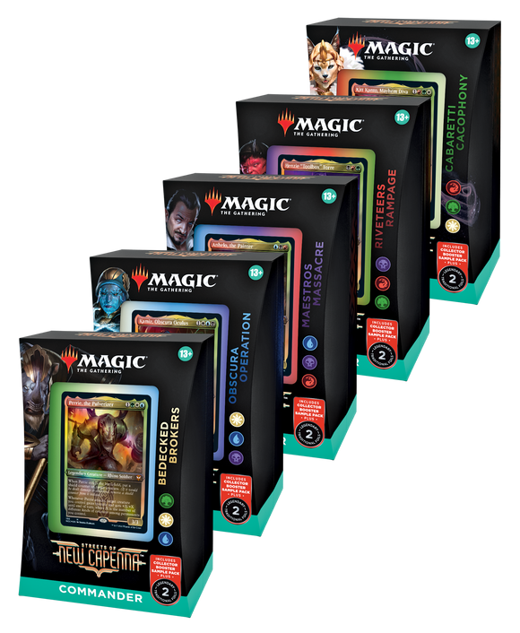 MTG: Streets of New Capenna 5 Commander Deck Set  Wizards of the Coast   
