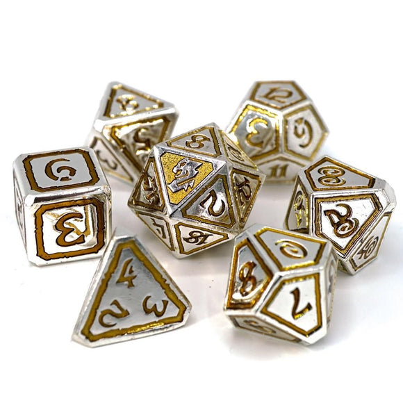 Die Hard Dice 7ct Metal Polyhedral Set Usurpers of Gilded Ruin  Common Ground Games   