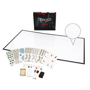 White Deluxe Campaign Edition 39" x 22" Dry Erase Battle Board with Grid and Hex Map Pattern  Forged Dice Co   