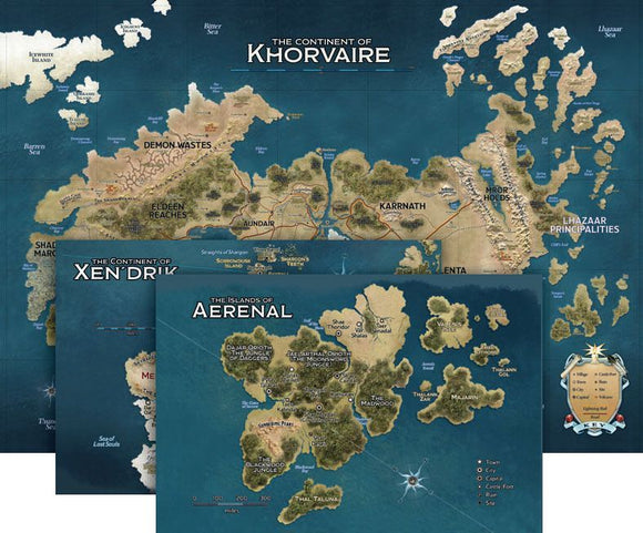 D&D Eberron Khorvaire Maps  Gale Force Nine   