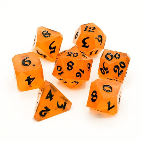 Dice Hard Dice 7ct Polyhedral Dice Set Avalore Enchanted Samhain Dice Common Ground Games   