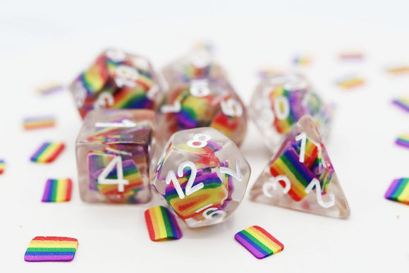 7ct Pride Rainbow Dice  Foam Brain Games   