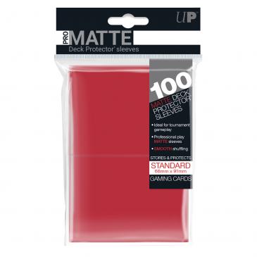 Ultra Pro Standard Card Game Sleeves 100ct Pro-Matte Red (84516) Supplies Ultra Pro   