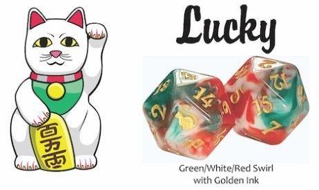 Kitty Clacks 7ct Polyhedral Dice Set Lucky  Common Ground Games   