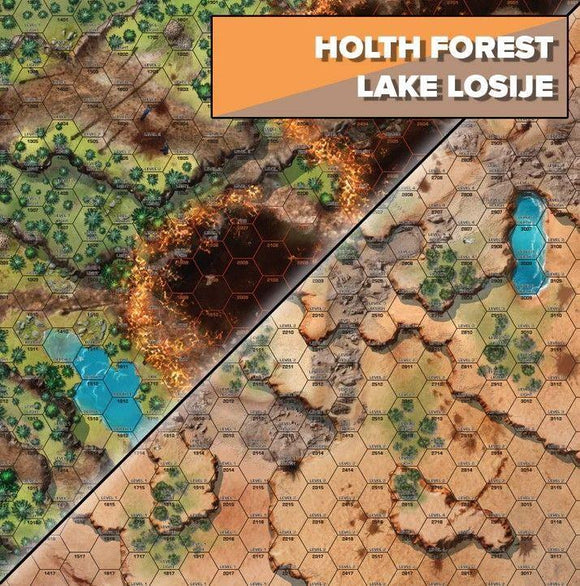 BattleTech BattleMap Holth Forest/Lake Losije  Catalyst Game Labs   