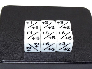 '+1 Counter D6 White Dice Easy Roller Dice   