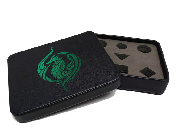 Dice Display and Storage Case - Green Dragon's Breath Design Home page Easy Roller Dice   