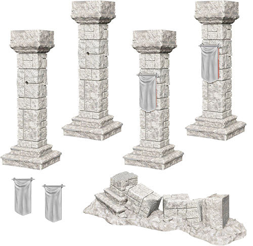 WizKids Deep Cuts Unpainted Miniatures: Pillars & Banners Home page WizKids   