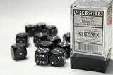 Chessex 16mm Speckled Ninja 12ct D6 Set (25718) Dice Chessex