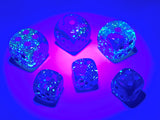 Gemini Blue-Blue/light blue Luminary 12mm d6 Dice Block (36 dice) Dice Chessex   