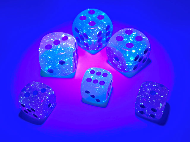 Gemini Gel Green-Pink/blue Luminary 12mm d6 Dice Block Dice Chessex   