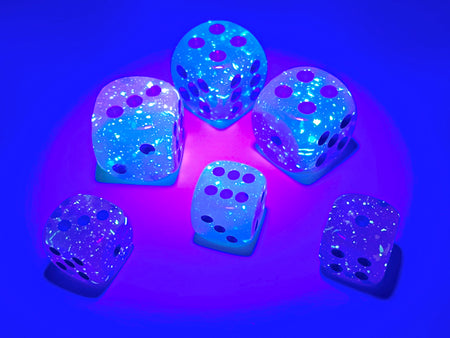 Gemini Gel Green-Pink/blue Luminary 12mm d6 Dice Block Dice Chessex   