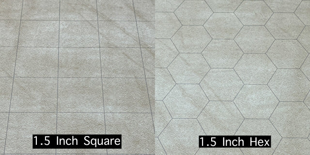 Chessex Reversible 34.5” x 48” Megamat 1.5" Squares/Hexes (97257) RPG Maps Chessex   