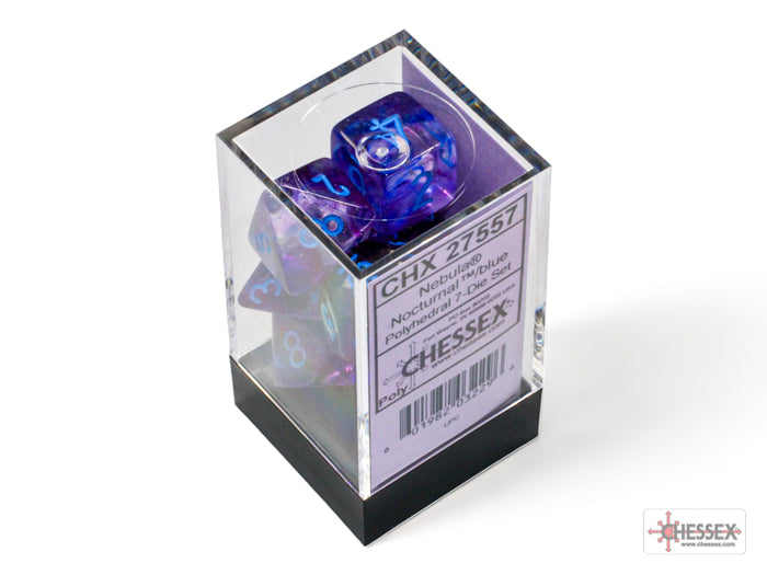 Chessex Nebula Nocturnal/Blue 7ct Polyhedral Set (27557) Dice Chessex   