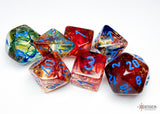 Chessex Nebula Primary/Blue 7ct Polyhedral Set (27559) Dice Chessex   