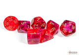 26467 Poly Gemini Translucent Red-Violet/Gold Dice Chessex   