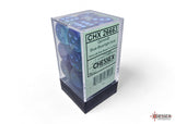 Gemini Blue-Blue/Light Blue Luminary 16mm d6 Dice Block Dice Chessex   