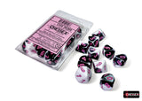 Chessex Gemini Black-White/Pink Set of Ten d10s Dice Chessex