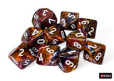 Chessex Festive Symphony/White Set of Ten d10s Dice Chessex