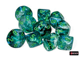 Chessex Borealis Kelp/Light Green Luminary Set of Ten d10s (Copy) Dice Chessex