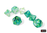 Chessex Borealis Kelp/Light Green Luminary Polyhedral 7-Dice Set Dice Chessex