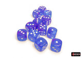 Chessex Nebula Aura/White Luminary 16mm 12d6 Dice Block Dice Chessex