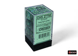 Chessex Borealis Kelp/Light Green Luminary 16mm 12d6 Dice Block Dice Chessex
