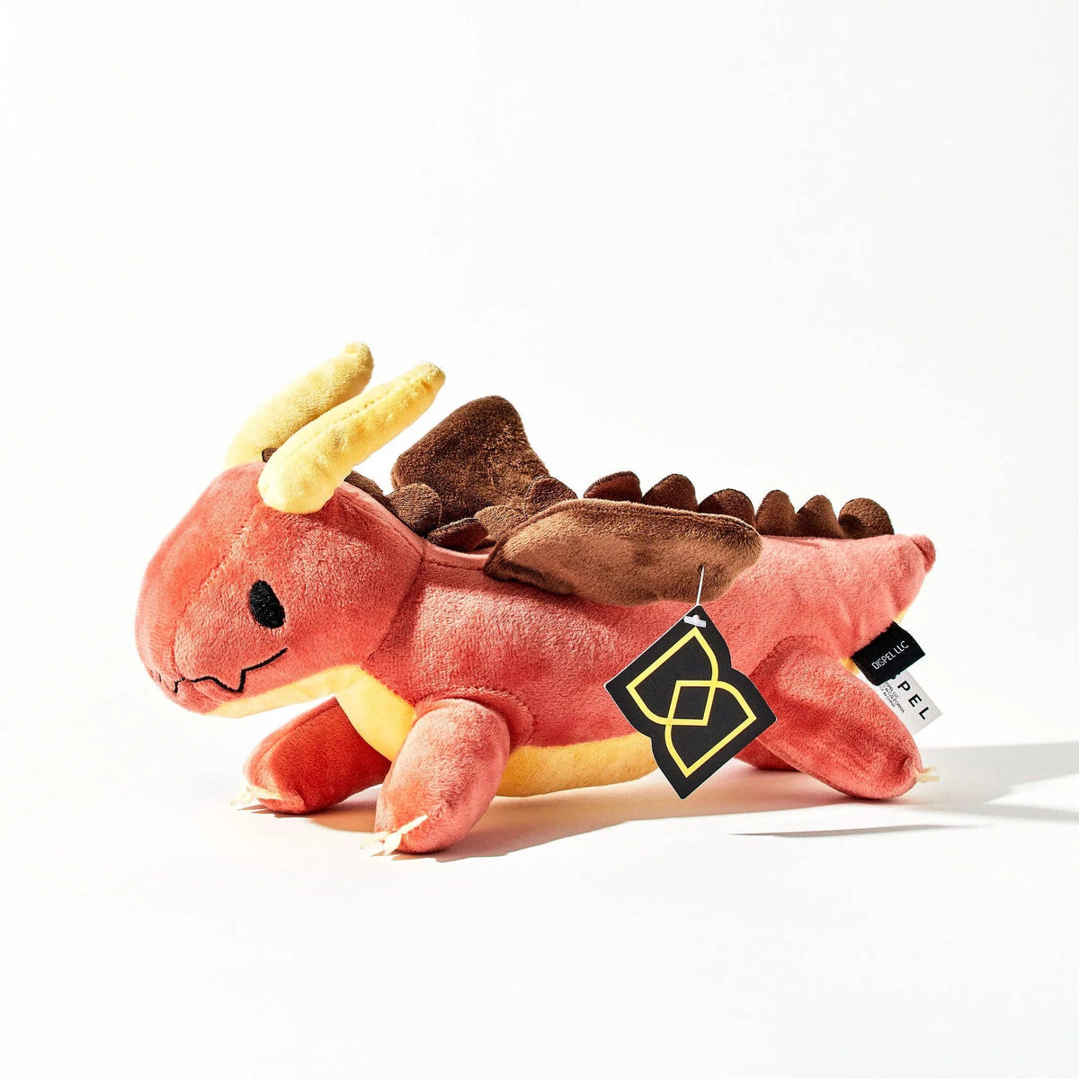 Red Dragon Plush Dog Toy with Squeaker Plushes Dispel Dice   