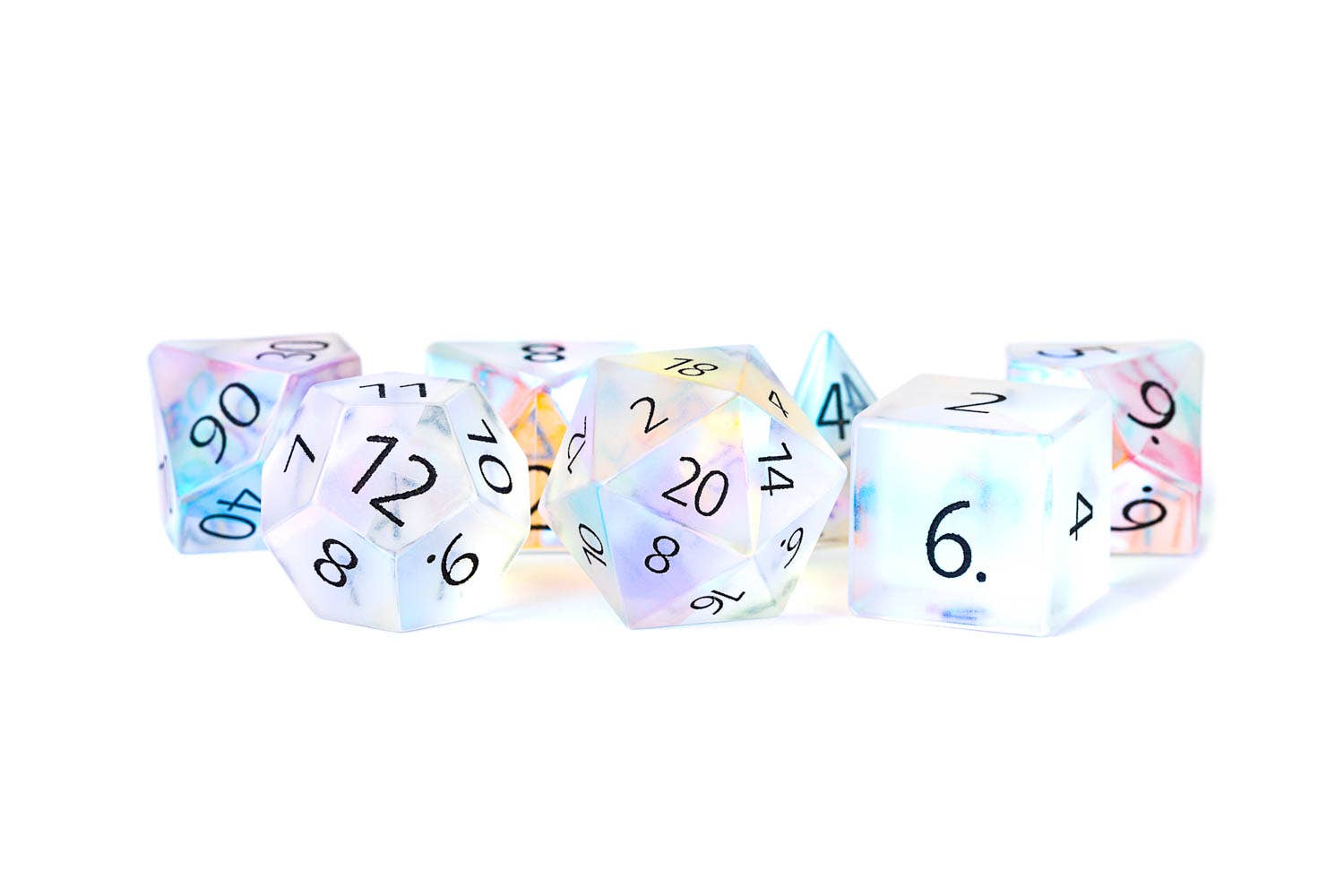PREMIUM Engraved Gemstone Dice Dice FanRoll by Metallic Dice Games   