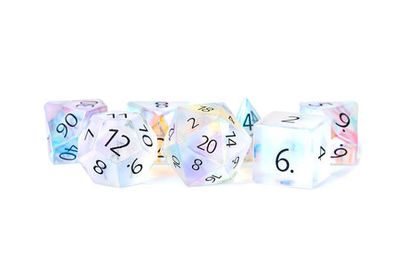 PREMIUM Engraved Gemstone Dice Dice FanRoll by Metallic Dice Games   