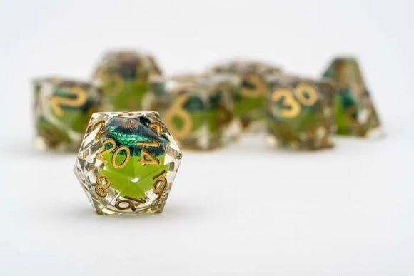 d20 Dragon Stare Dice FanRoll by Metallic Dice Games   