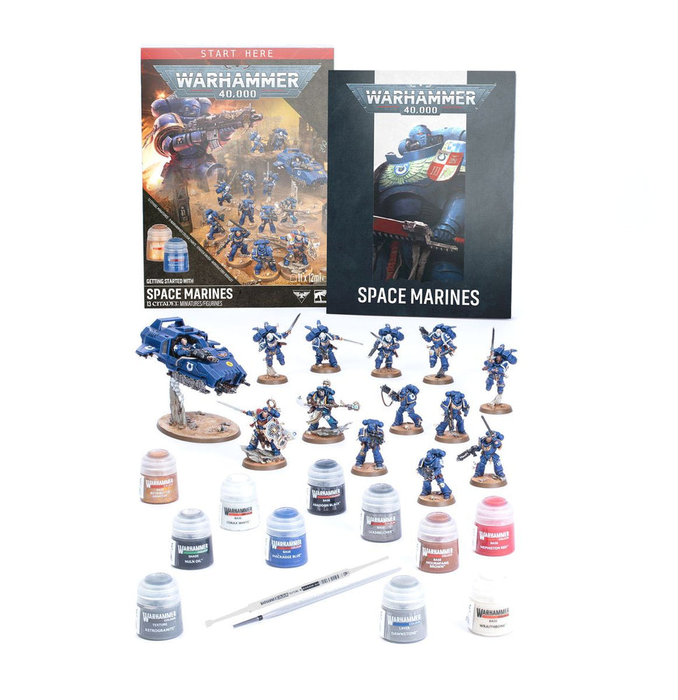 Warhammer 40,000 Getting Started with Space Marines Miniatures Games Workshop W40K Getting Started w/ Space Marines