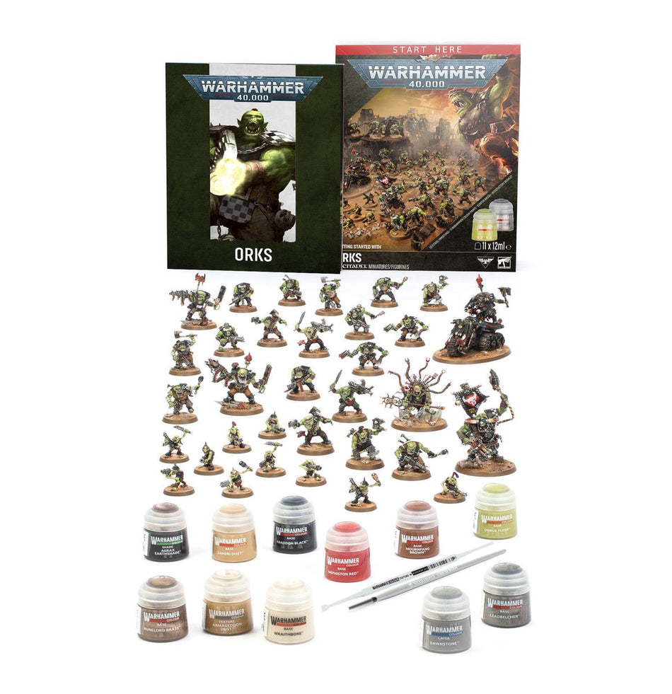 Warhammer 40,000 Getting Started with Orks Miniatures Games Workshop W40K Getting Started w/ Orks