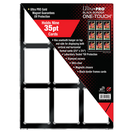 Ultra Pro One-Touch Black Border 35pt 9 Card Holder Supplies Ultra Pro