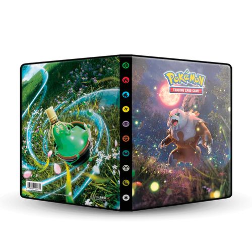 Pokemon 4-Pocket Portfolio: Scarlet and Violet Bloodmoon Ursaluna and Sinistcha Supplies Ultra Pro   