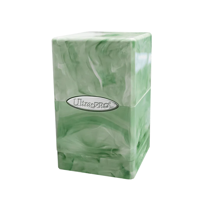 Satin Tower Deck Box: Lime Green and White Supplies Ultra Pro
