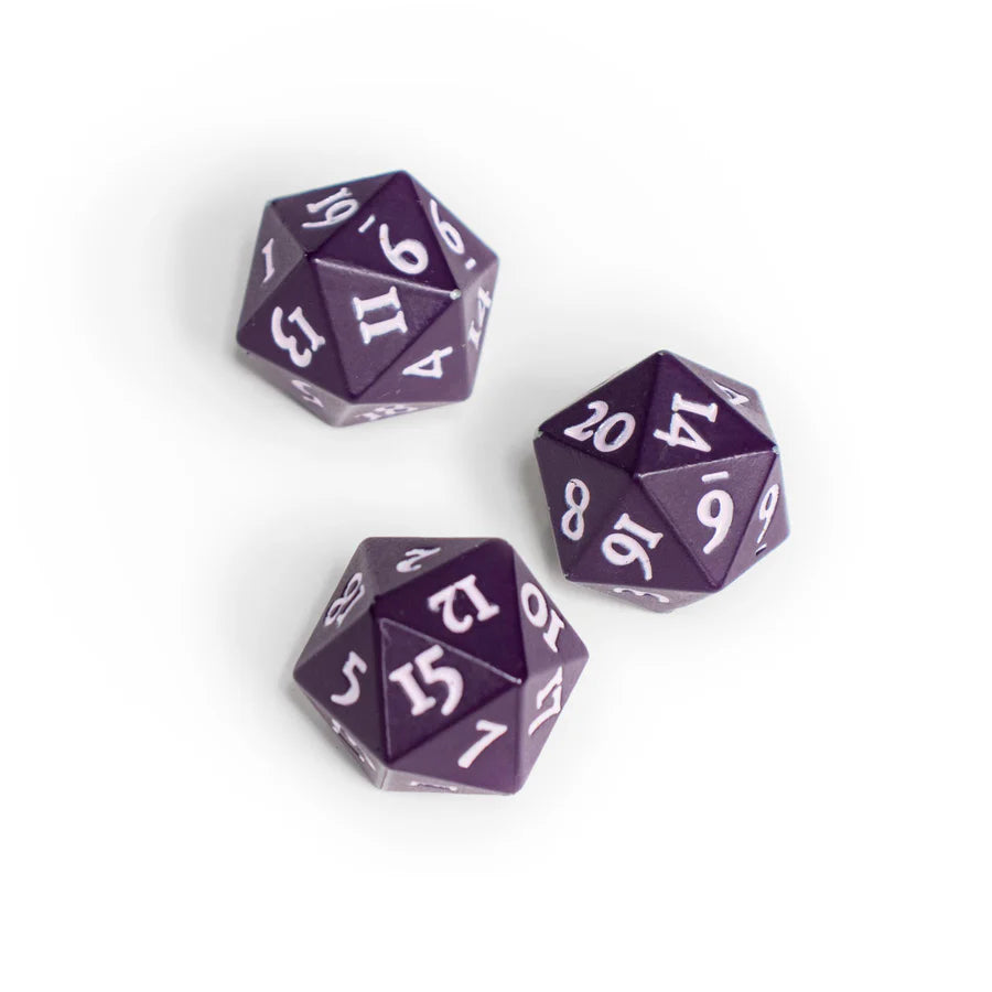 2d20 Vivid Midnight Plum Heavy Metal Dice Ultra Pro