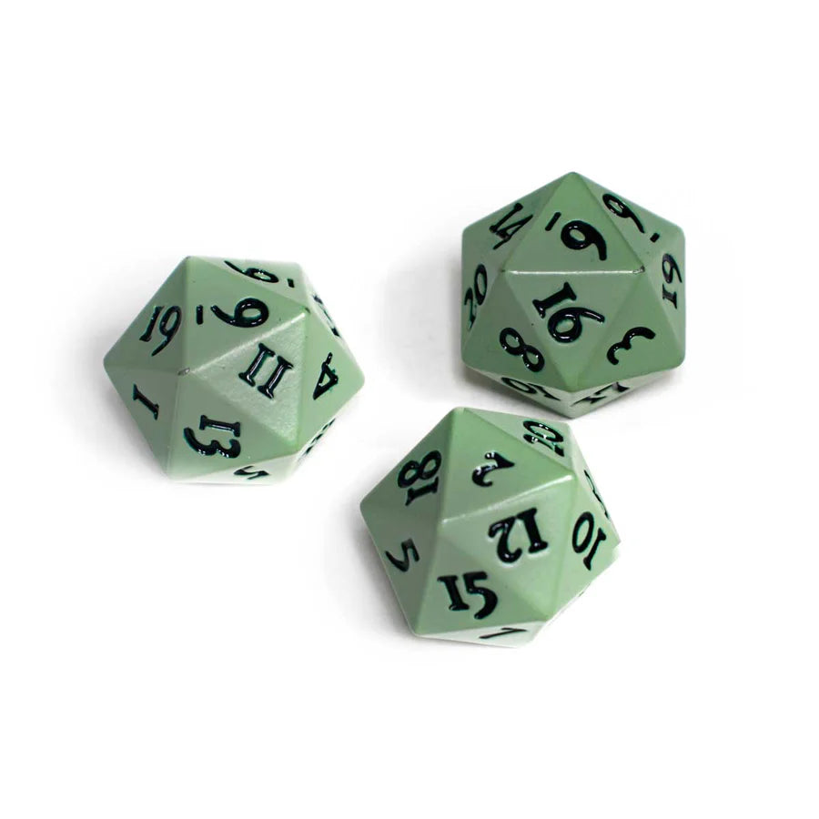 2d20 Vivid Cool Matcha Green Heavy Metal Dice Ultra Pro