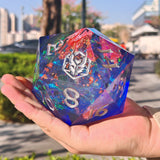 Captured Magic 100mm Chonk D20 - Gilded Storm Dice Hymgho Premium Dice