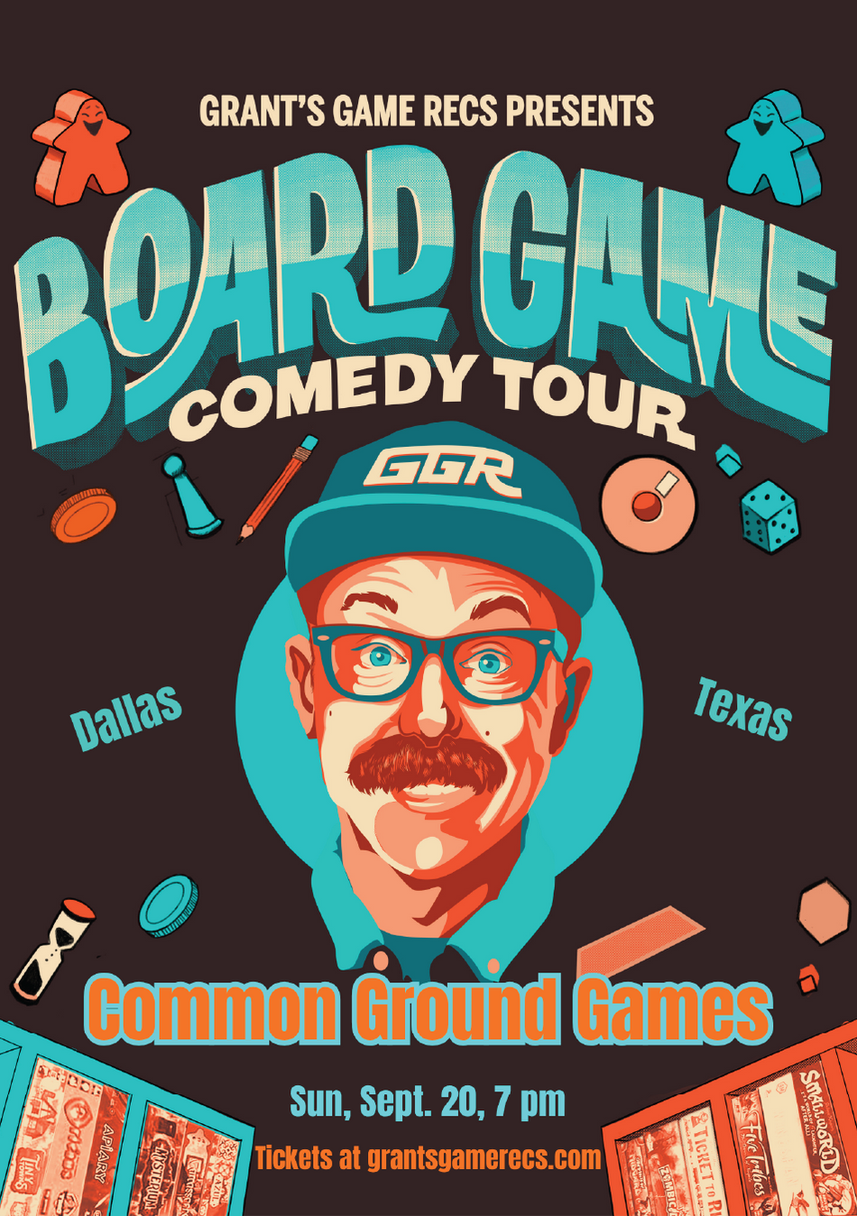Board Game Comedy Hour with Grant Lyon Events Common Ground Games
