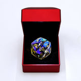 30mm Chonk Luster Cut D20 - Prismatic Crystal Dice Hymgho Premium Dice